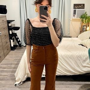 Nasty Gal polka dot top. ⚫️⚪️